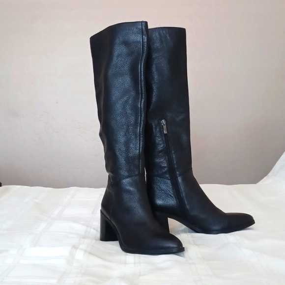 Franco Sarto Shoes - Franco Sarto 3" Boots, Sz 6m. These boots are below the knee with leather uppers